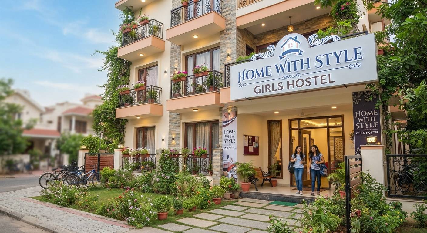 Three Seater Room at Home with style girls hostel